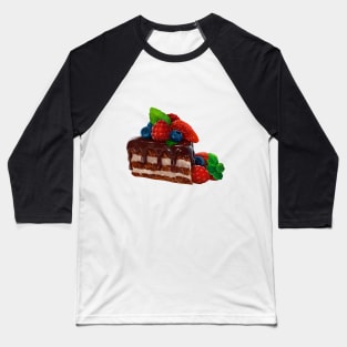 Sweet cake in chocolate icing Baseball T-Shirt